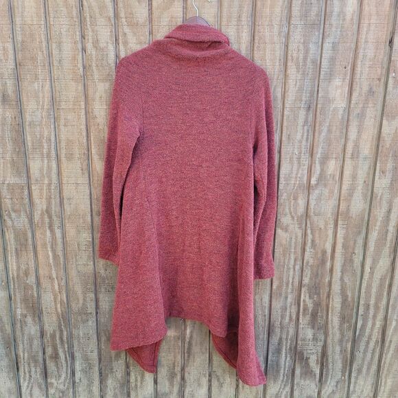 Bryn Walker Alpaca Wool Blend Burnt Orange Open Cardigan Duster Womens Size S - Picture 4 of 9